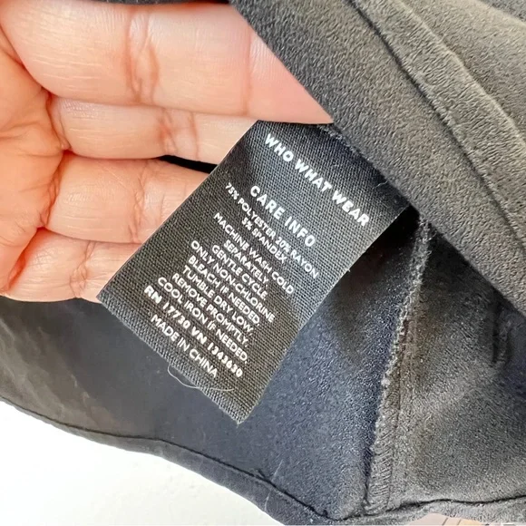 Who What Wear Black Boxy Short Sleeve Top Size Medium - Picture 7 of 7